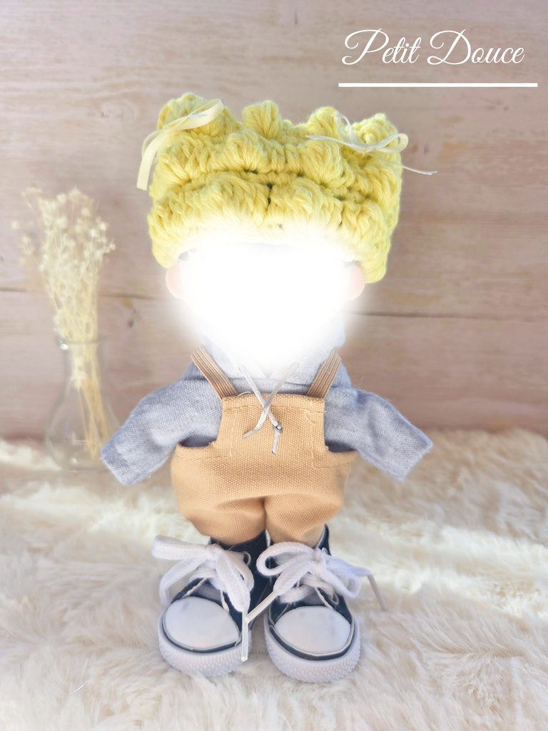 【頭囲約16cm】チューリップバック×春色ぽこぽこリボン帽子セット🌷🎀