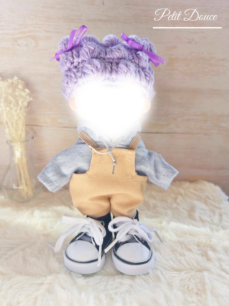 【頭囲約16cm】チューリップバック×春色ぽこぽこリボン帽子セット🌷🎀