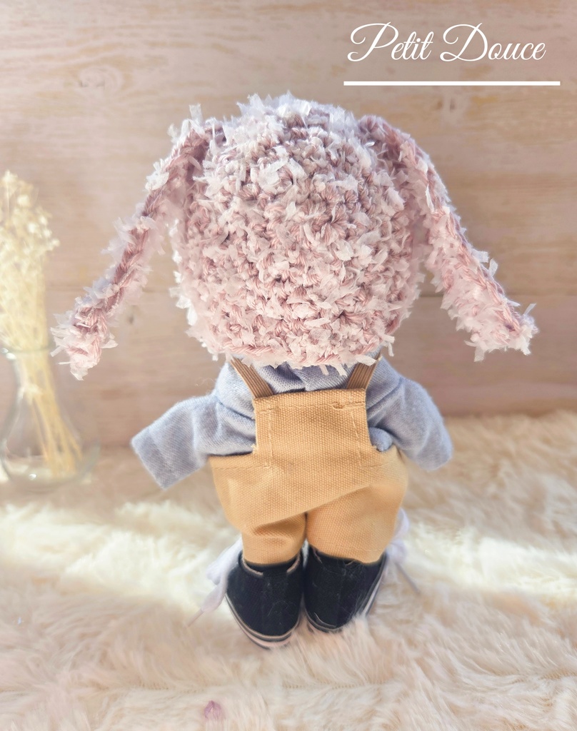 【頭囲約16cm】ふわふわうさみみボンネット☁️🍭