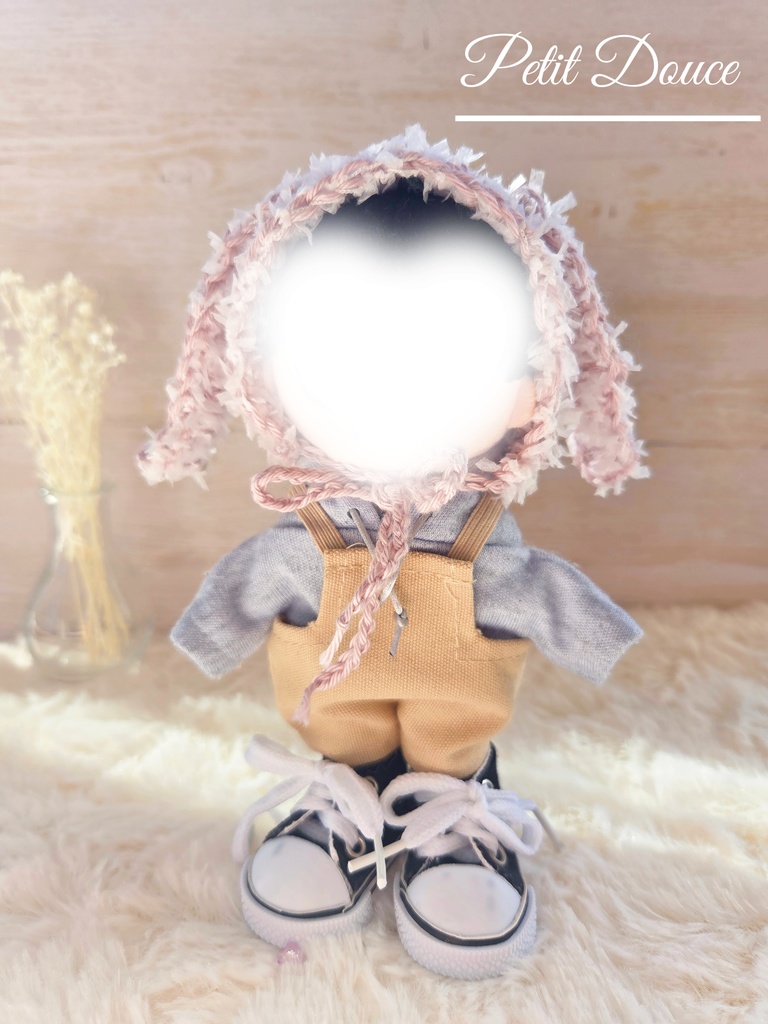 【頭囲約16cm】ふわふわうさみみボンネット☁️🍭