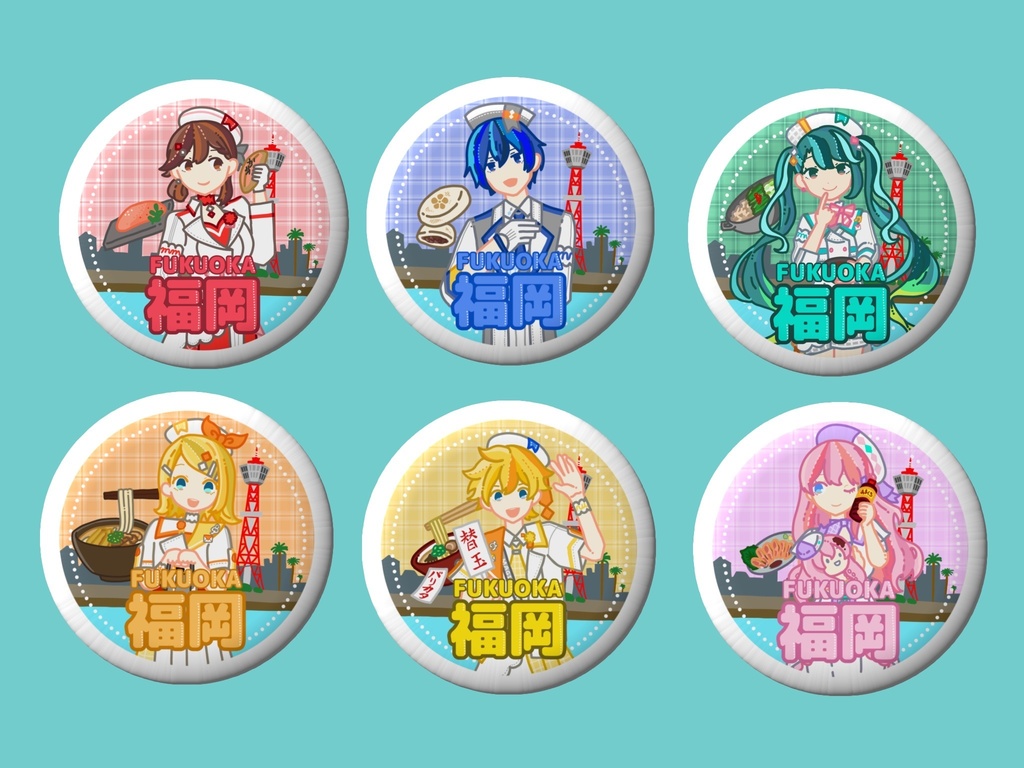 マジミラ2024リフレクター缶バッジ（福岡グルメ）