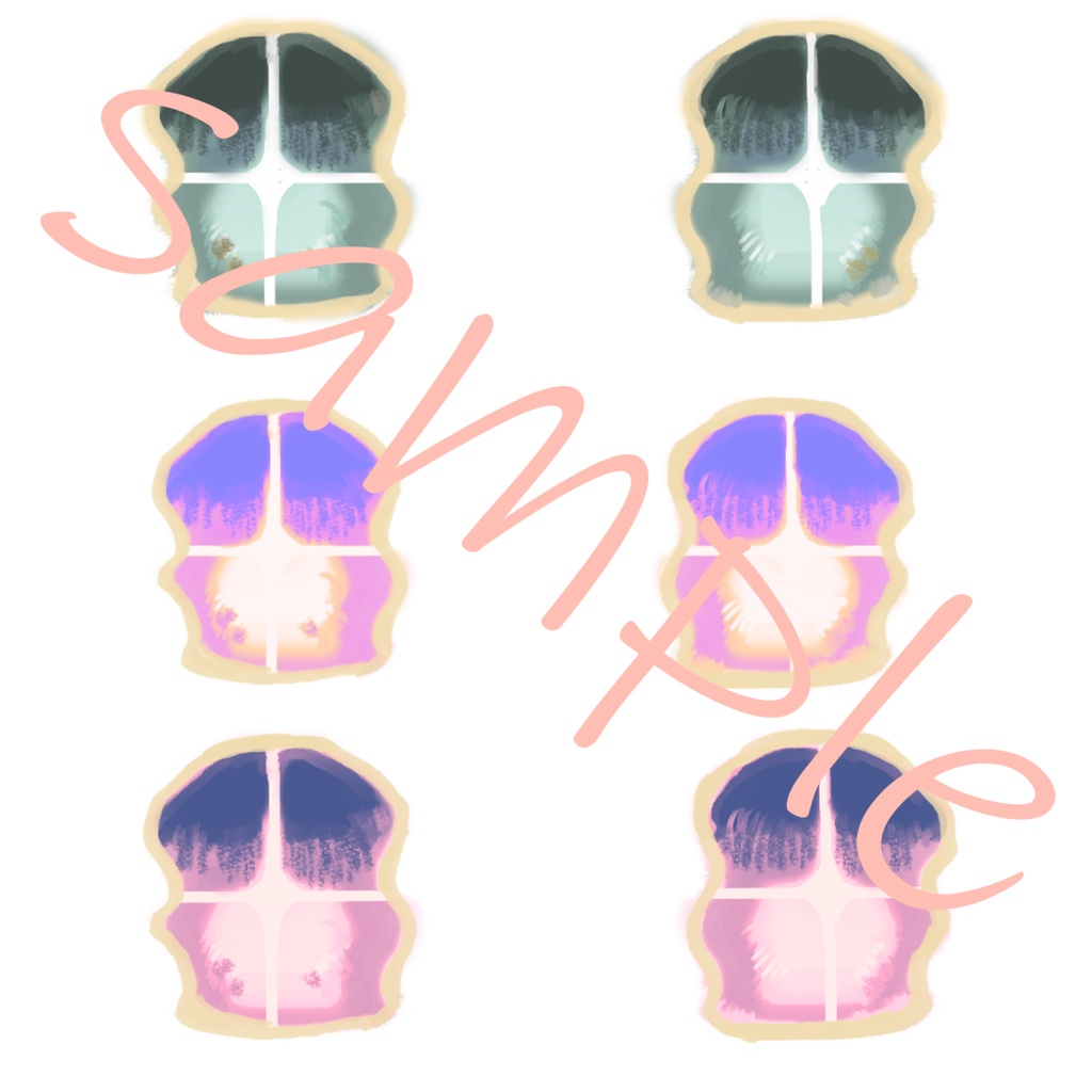 (無料あり)【VRoid向け瞳テクスチャ】夜空のアイテクスチャ8色