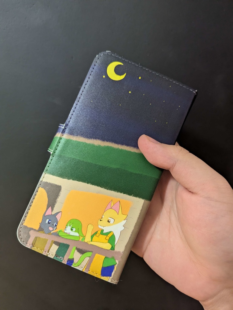 夜のマロンカフェ -手帳型アンドロイドケース-