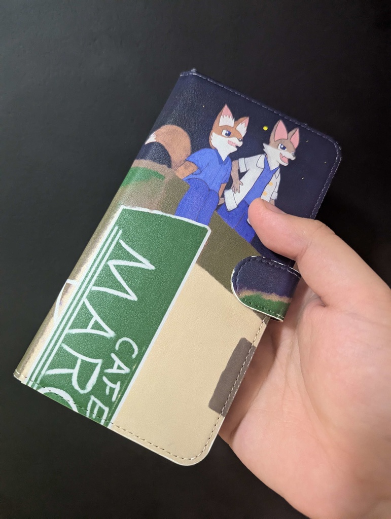 夜のマロンカフェ -手帳型アンドロイドケース-