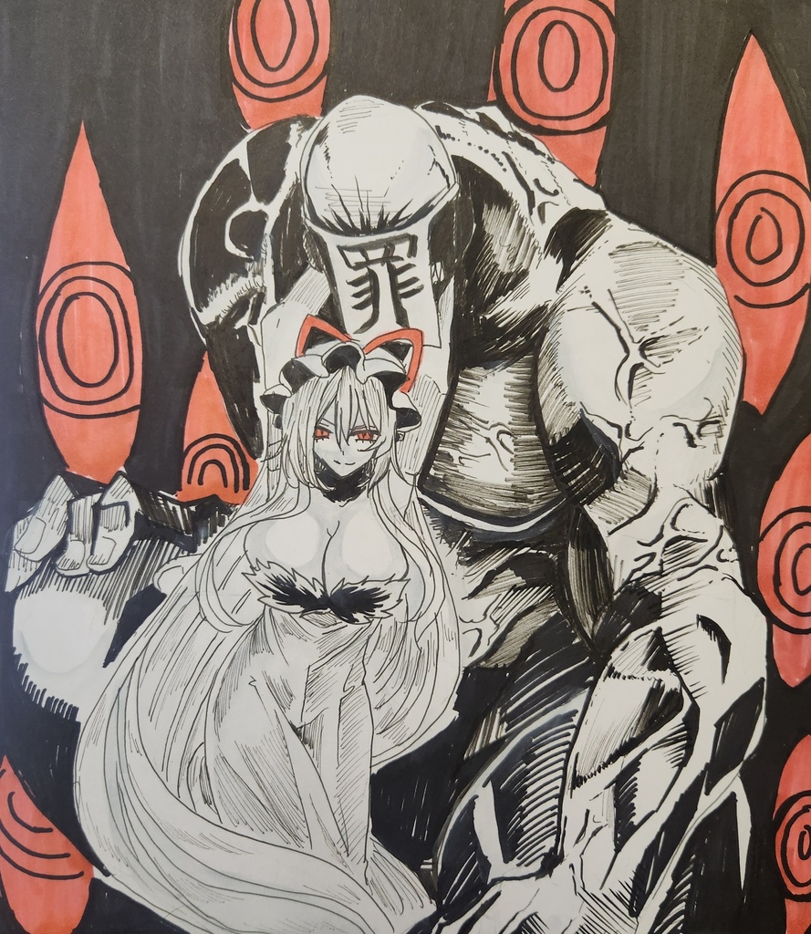 【1キャラ】罪と肉の袋と八雲紫【一般向け色紙】