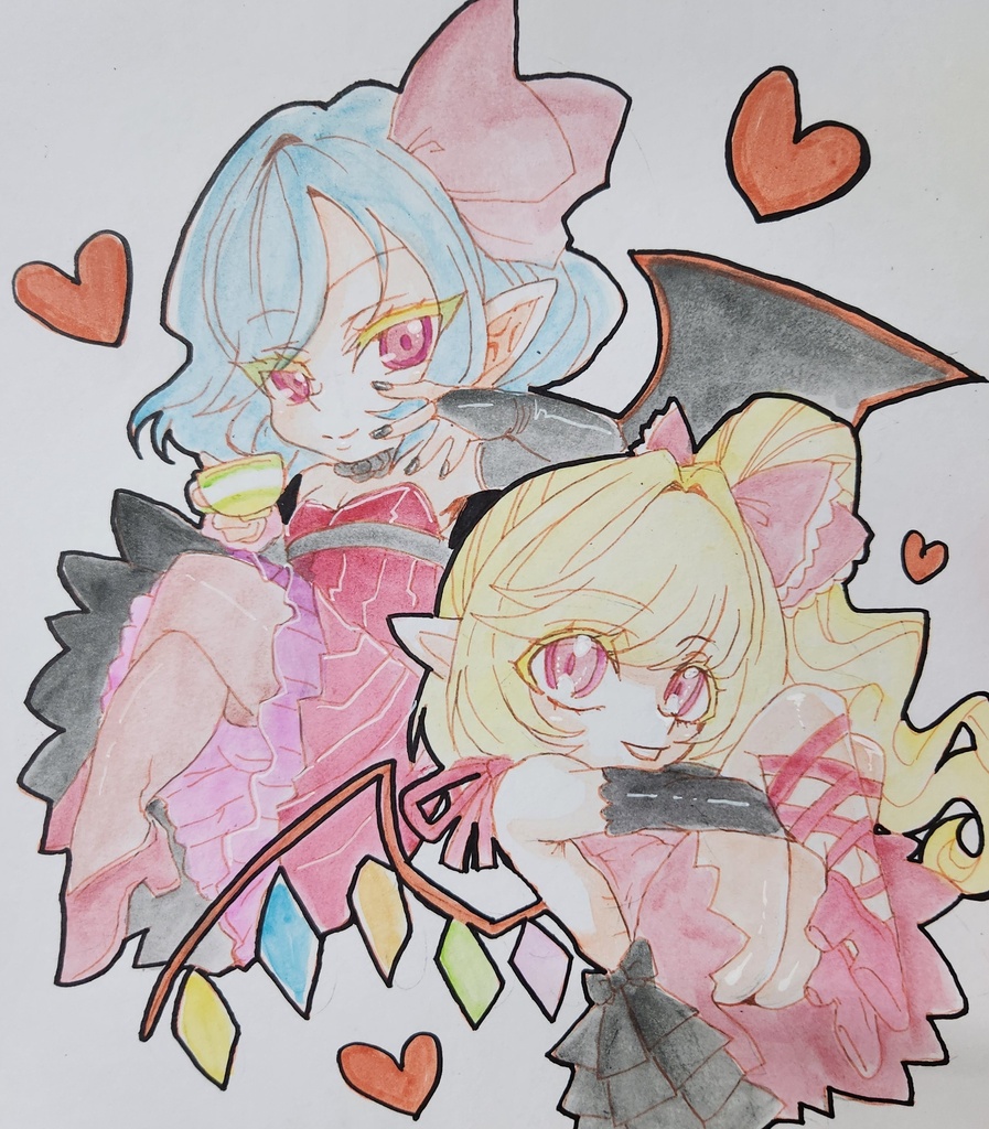 【2キャラ】デフォルメ  レミフラ【一般向け】