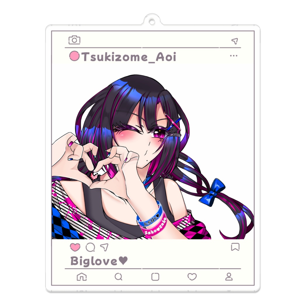 インスタ風アクリルキーホルダー