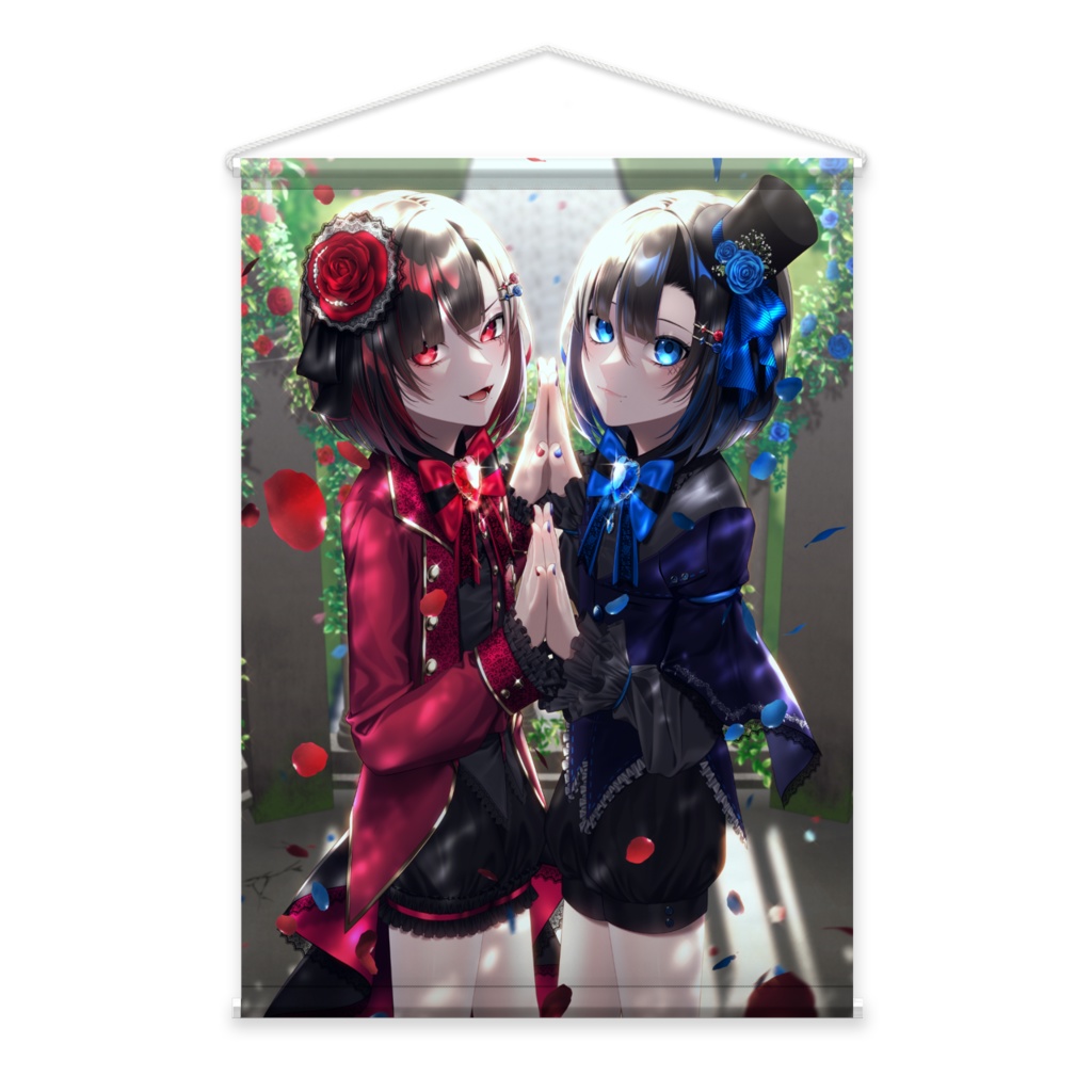祝活動3周年記念グッズ‼️赤ゴス×青ゴスタペストリー