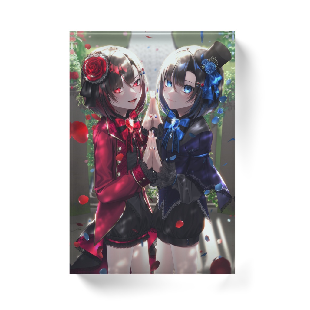 祝活動3周年記念グッズ‼️赤ゴス×青ゴスアクリルブロック