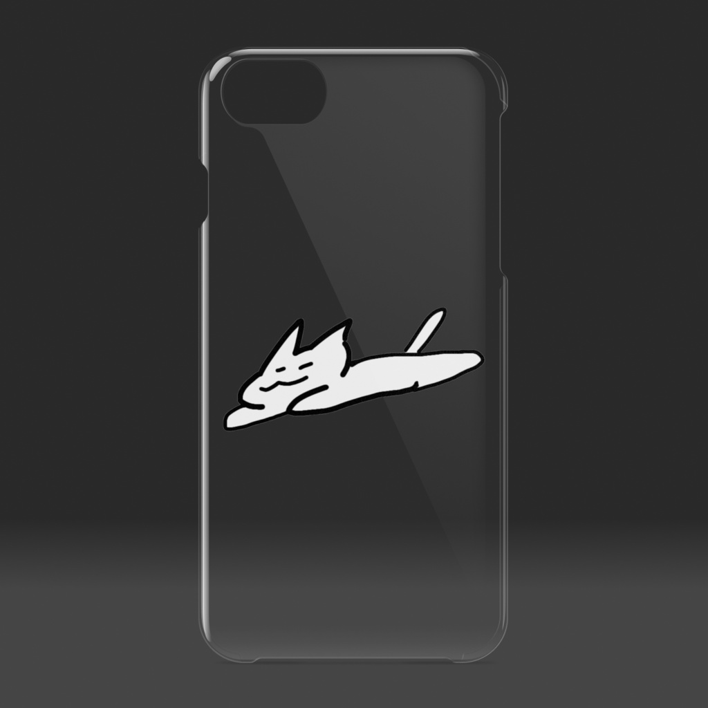 のびる猫のiPhoneケース〈クリア〉