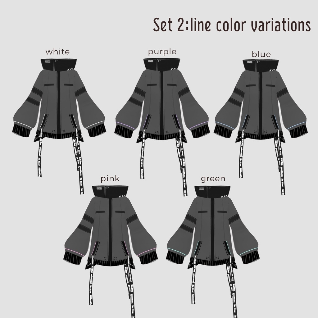 【Vroid正式版】パーカーセット