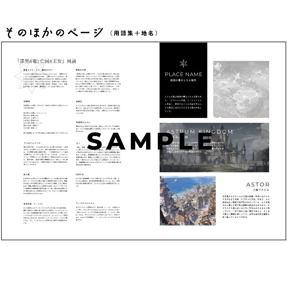 【DL商品】漆黒の竜と亡国の王女 設定資料集(電子版)