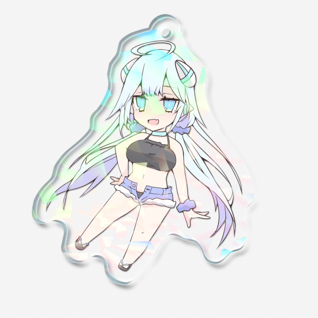 【漆黒の竜と亡国の王女】ピア(水着)・ホログラムキーホルダー