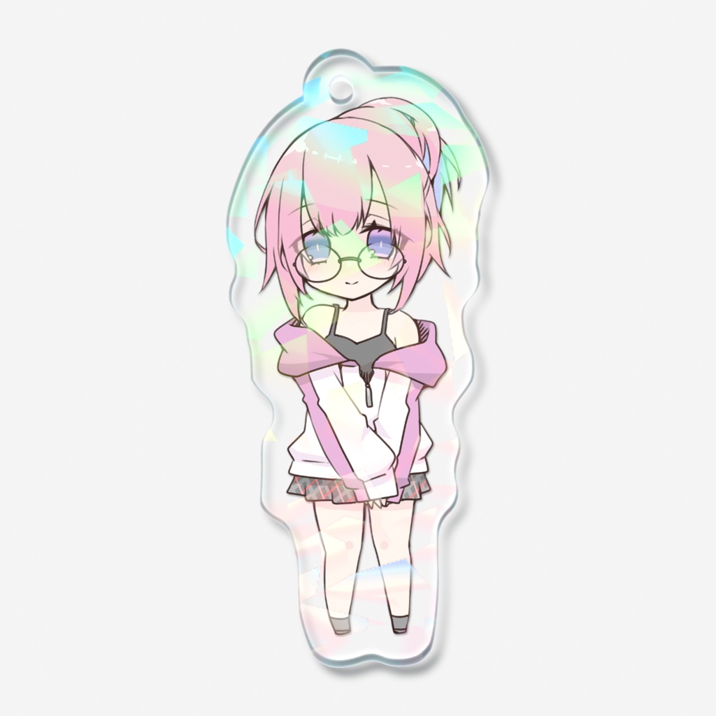 【漆黒の竜と亡国の王女】アルステラ（変装）・ホログラムキーホルダー