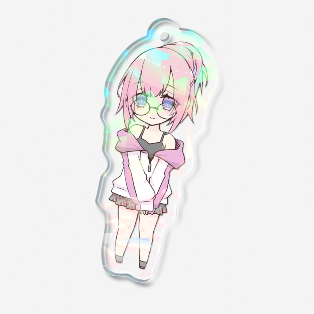 【漆黒の竜と亡国の王女】アルステラ(変装)・ホログラムキーホルダー