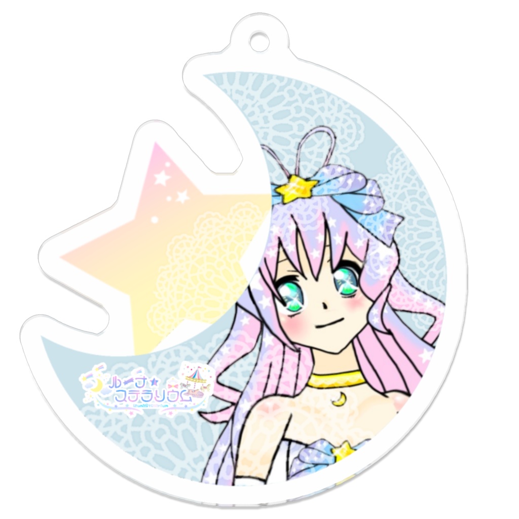 ꒰✡ 🎠☪︎ ✡꒱月星アクキー 50×50㎜
