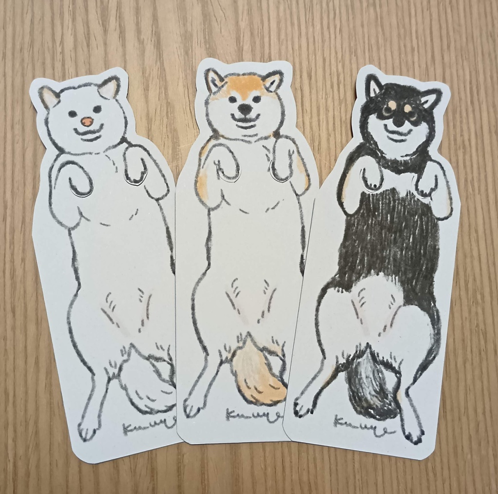 3色柴犬しおりセット