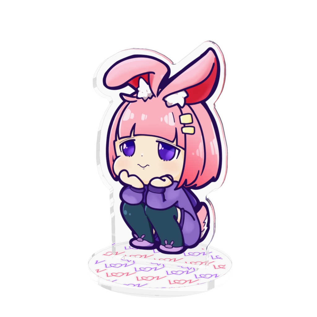 ろんうさチルタイム(70mm×70mm)