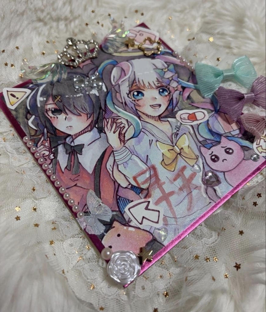 NEED GIRLOVERDOSEファンアート色紙原画超てんちゃん✝︎昇天✝︎