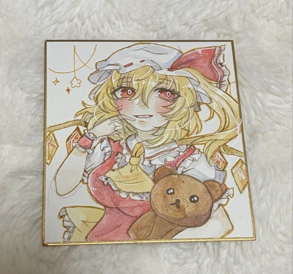 東方Project フランドール・スカーレット ファンアート 一点物 色紙 原画