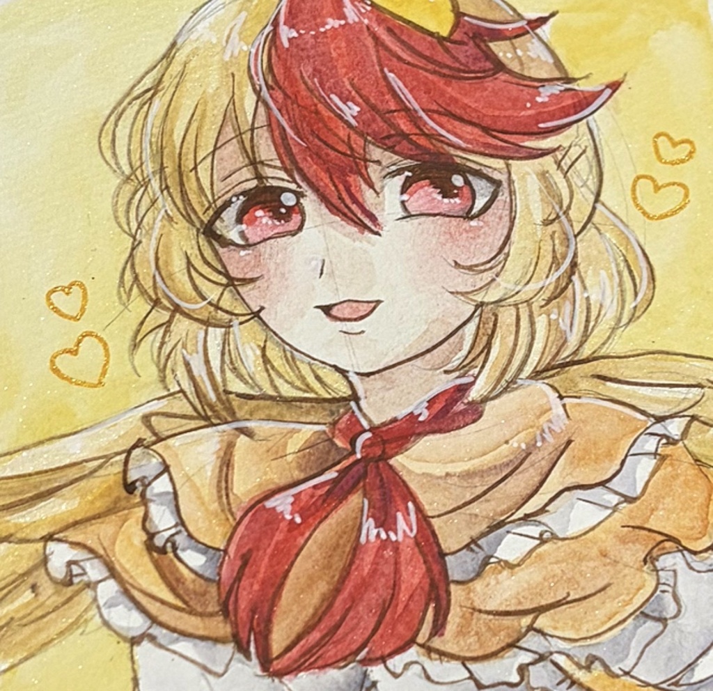 東方Project 庭渡久侘歌 ファンアート 一点物 色紙 原画