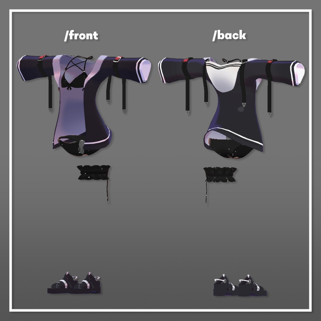 【3アバター対応】BIKINI HOODIE【水着パーカー】