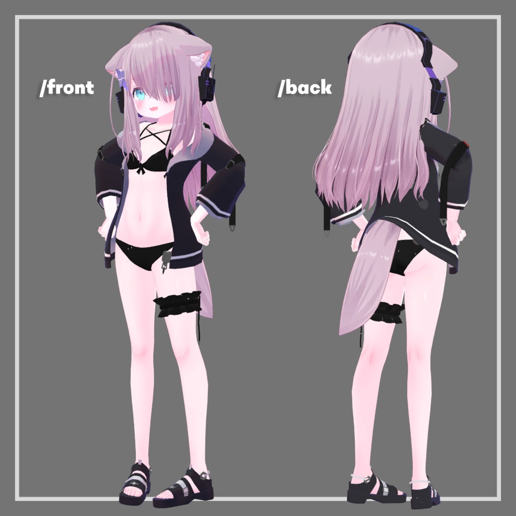 【3アバター対応】BIKINI HOODIE【水着パーカー】