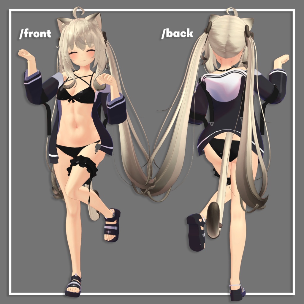 【3アバター対応】BIKINI HOODIE【水着パーカー】
