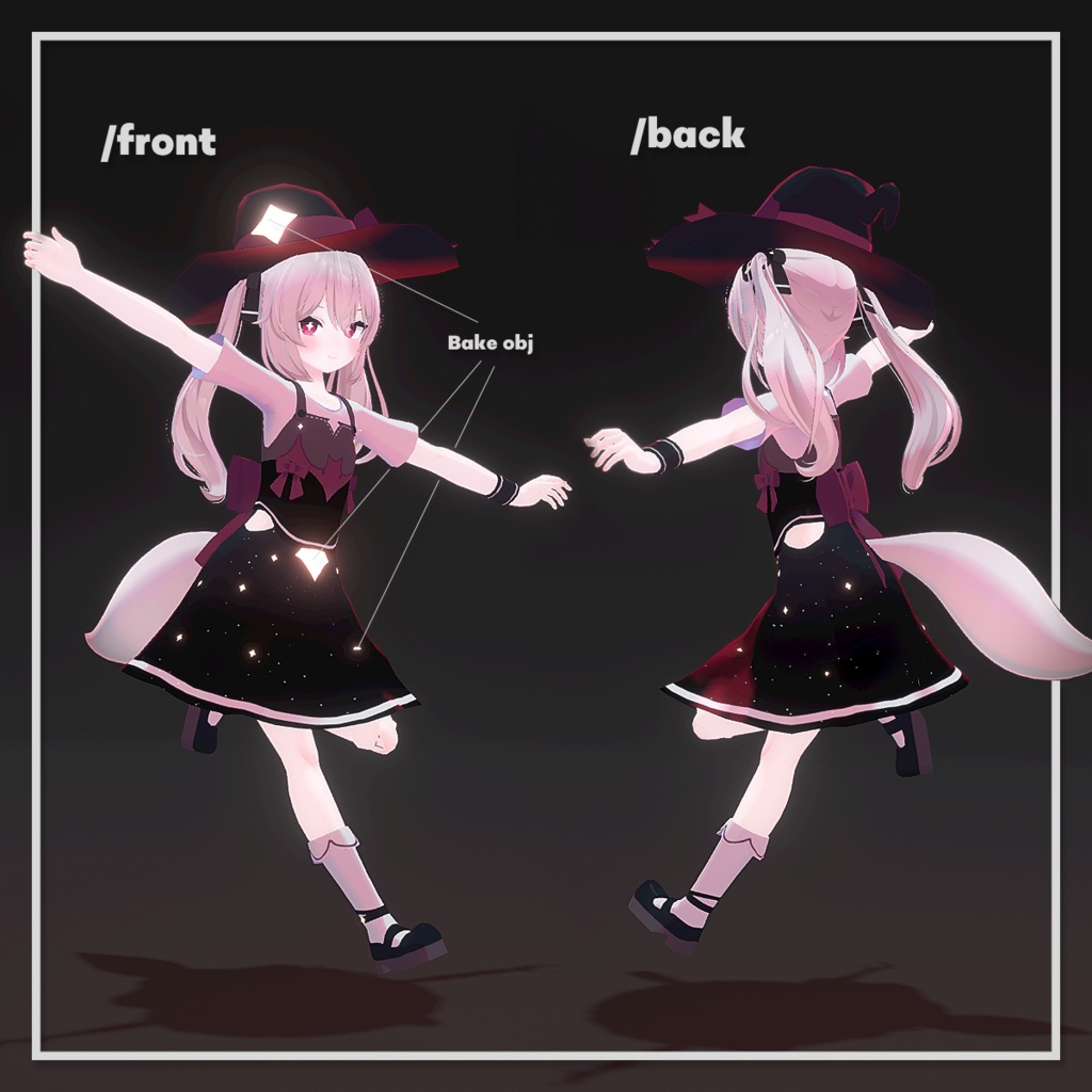 【カリン用衣装】Bat Night Star【ハロウィンワンピ】