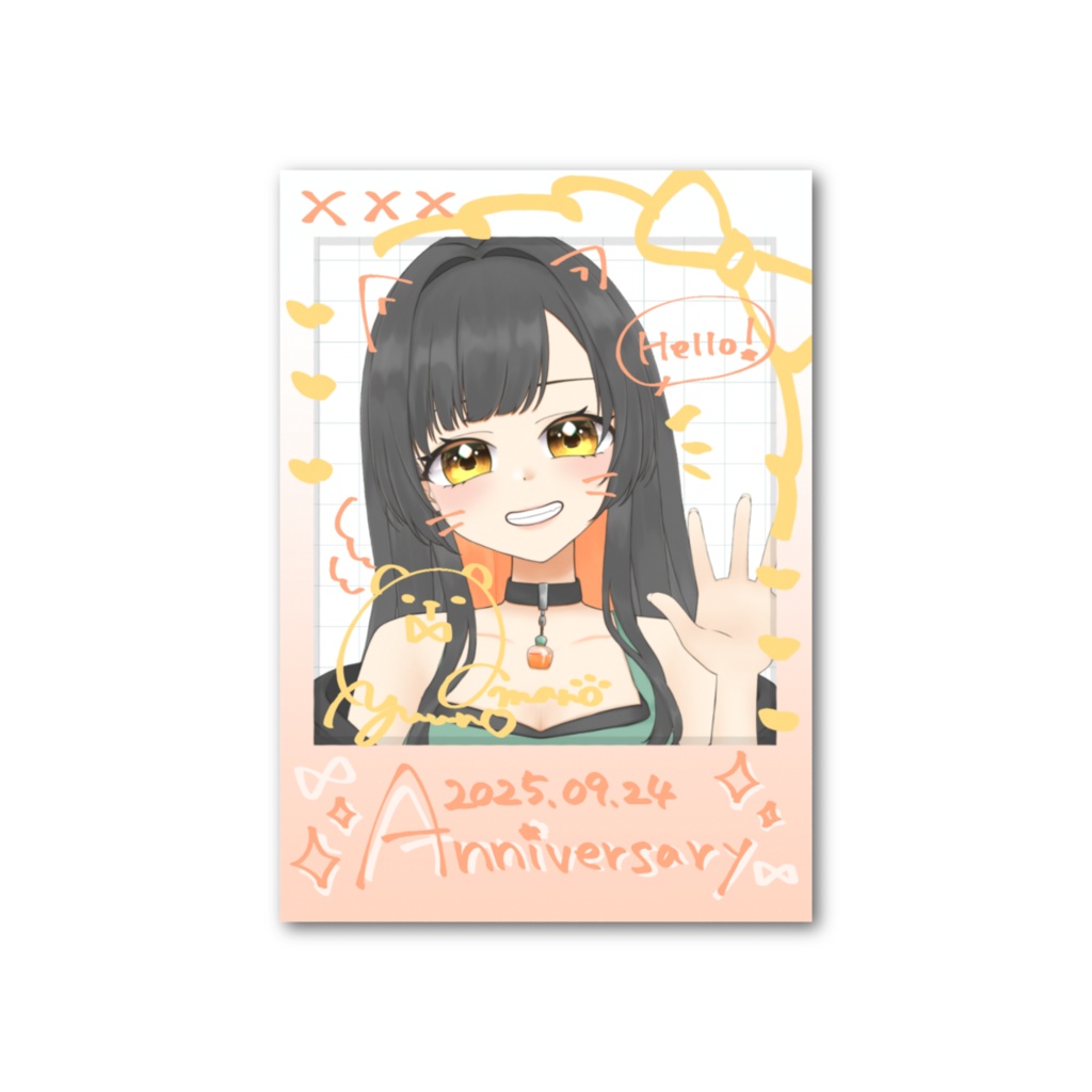 直筆らくがき＆newサイン付き2025birthdayチェキ風フォトカード　3種