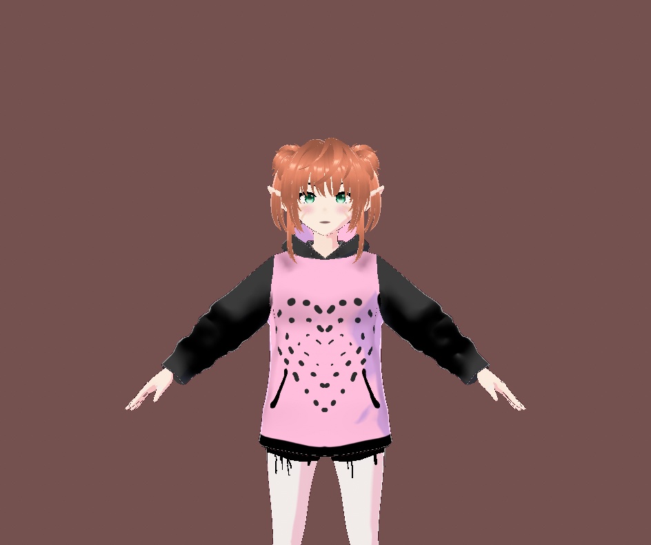 Dotted Heart Hoodie Pink