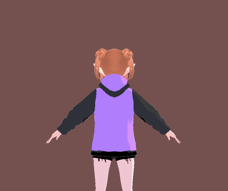 Dotted Heart Hoodie Purple Vroid