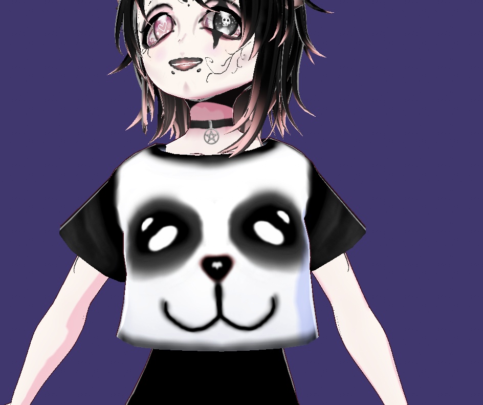 Panda Crop Top T-Shirt