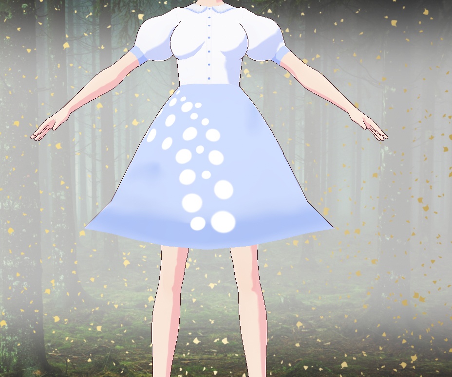 Simple Powder Blue Polka Dot Dress with matching Socks