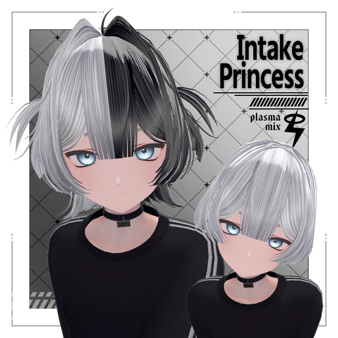 【8アバター対応】インテーク姫カットウルフ&ボブ【VRC想定】