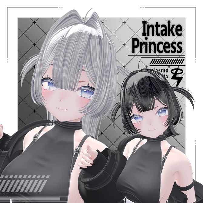 【8アバター対応】インテーク姫カットウルフ&ボブ【VRC想定】