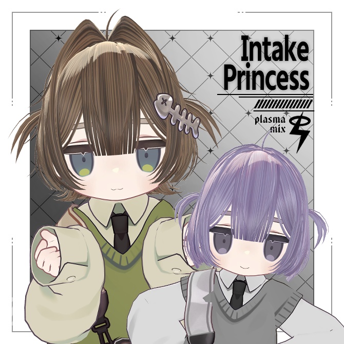 【8アバター対応】インテーク姫カットウルフ&ボブ【VRC想定】