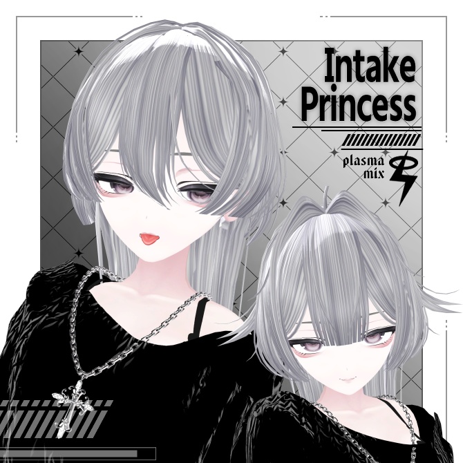 【8アバター対応】インテーク姫カットウルフ&ボブ【VRC想定】