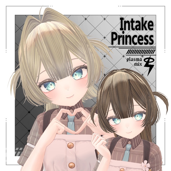 【8アバター対応】インテーク姫カットウルフ&ボブ【VRC想定】