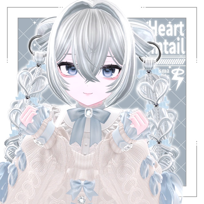 【VRC想定】ハートツインテール【しなの対応】