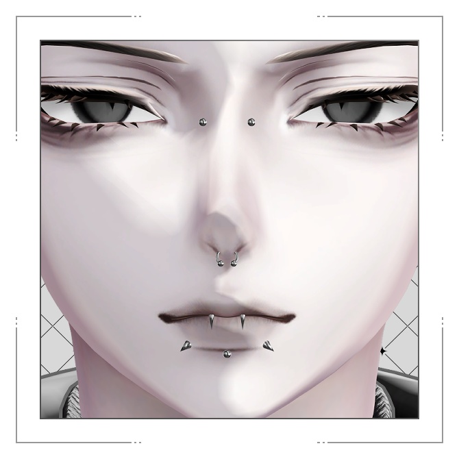 【VRC想定】Face Pierce【水瀬対応】