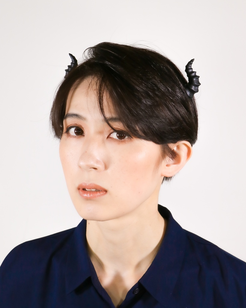 悪魔ツノカチューシャmini 黒
