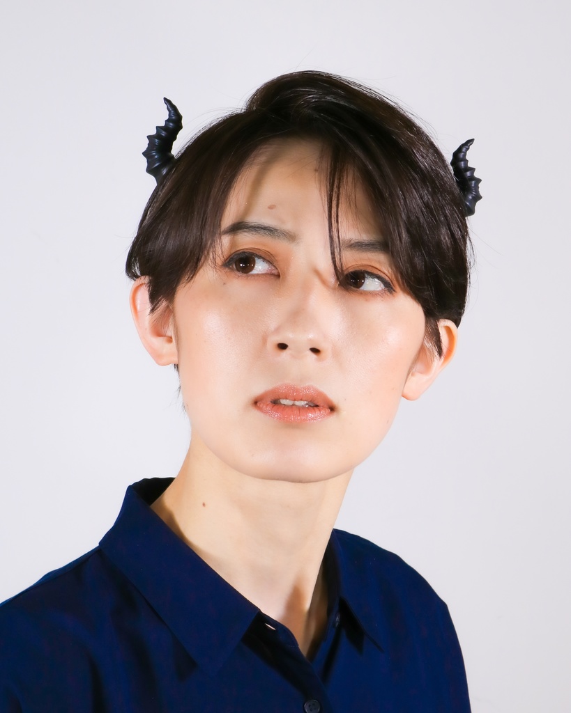 悪魔ツノカチューシャmini 黒