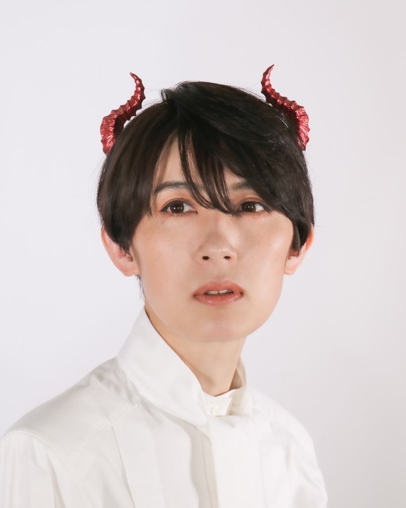 悪魔ツノカチューシャ 赤