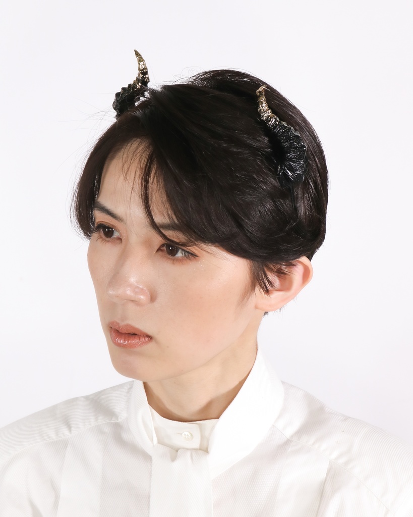 悪魔ツノカチューシャ 金箔