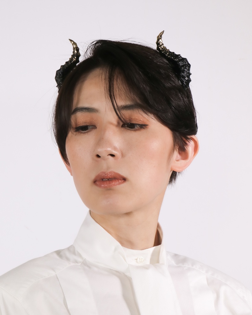 悪魔ツノカチューシャ 金箔