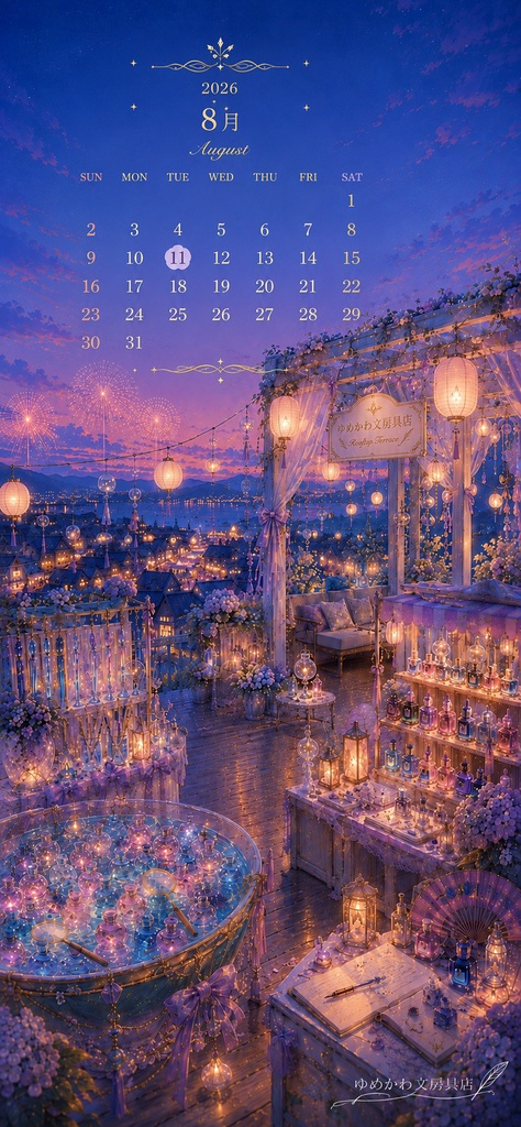 2026年8月スマホ壁紙(無料配布)