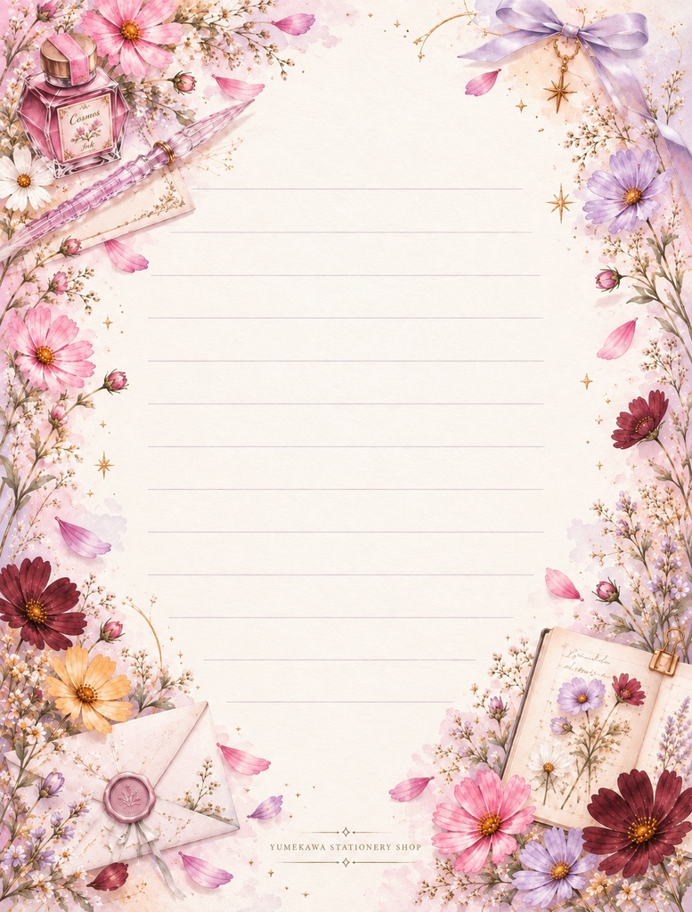 【無料配布】月夜のデジタル便箋|MOONLIT LETTER COLLECTION|全4種