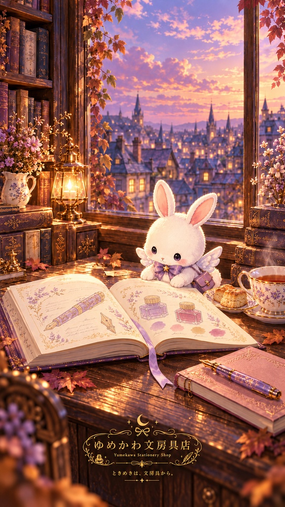 【無料】10月のスマートフォン用壁紙|全3種|ゆめかわ文房具店