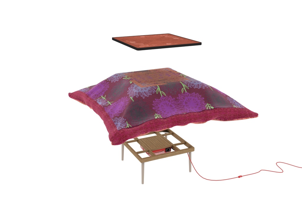 昭和レトロ「こたつ」 3Dモデル